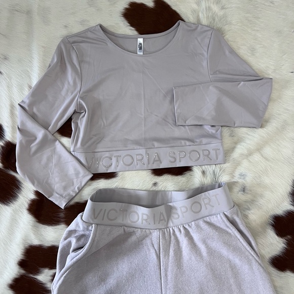 LIKE NEW VS Sport Stretch Crop in Purple Grey *matching bottoms sold separate! - Picture 1 of 6